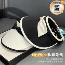夏季大簷出遊防曬遮陽帽子女防紫外線可摺疊空頂帽優質草帽顯臉小 歷史價格詳細信息