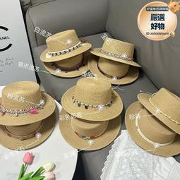平頂草帽女夏天英倫百搭麥稈平沿禮帽日系時尚度假防曬遮陽帽 歷史價格詳細信息