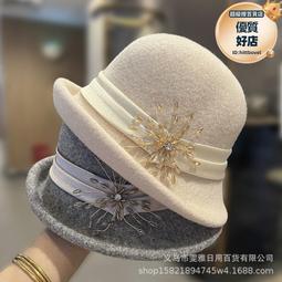 折邊羊毛帽 純色織帶裝飾羊氈帽 時尚純羊毛禮帽 歷史價格詳細信息