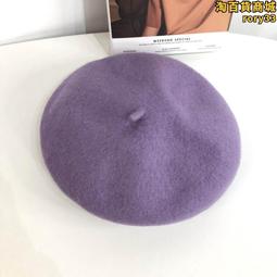 貝雷帽 節日氛圍感新年圣誕水貂毛紅色貝雷帽大頭圍顯臉小保暖毛絨帽 歷史價格詳細信息