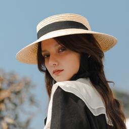 帽子女透氣顯臉小遮陽帽時尚百搭草帽撞色太陽帽大檐防曬漁夫帽夏 歷史價格詳細信息