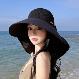 遮陽帽騎車不吹翻夏季防曬子女防紫外線沙灘遮臉臉可摺疊發箍 歷史價格詳細信息