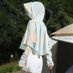 UPF100+長款防曬衣女2024夏季新款冰絲透氣防紫外線黑膠帽檐外套 歷史價格詳細信息