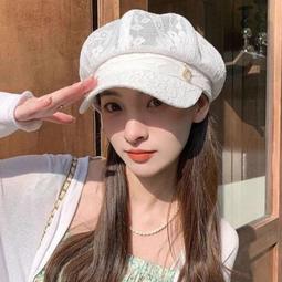 夏季薄款蕾絲貝雷帽女日系小香風韓版透氣百搭潮英倫復古蓓蕾帽 歷史價格詳細信息