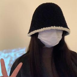 2023新款毛絨大頭圍漁夫帽子女冬季保暖加厚顯臉小盆帽護耳毛線 歷史價格詳細信息