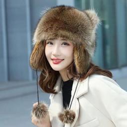 小浣熊護耳帽美洲貉子毛雷鋒霸王帽冬季保暖男女兒童成人皮草帽子 歷史價格詳細信息