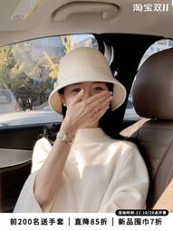 赫本風羊毛呢漁夫帽女款法式復古秋冬圓頂禮帽盆帽優雅白色帽子潮 歷史價格詳細信息