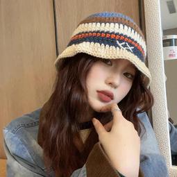 撞色 毛線 針織 帽 (現貨) 粉/西瓜紅/薑黃/藏青/白 5色 婷婷的店 歷史價格詳細信息