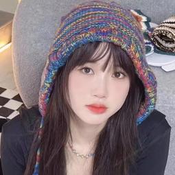 撞色 毛線 針織 帽 (現貨) 粉/西瓜紅/薑黃/藏青/白 5色 婷婷的店 歷史價格詳細信息