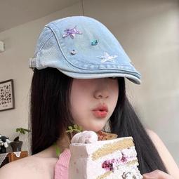 台灣現貨帽子大頭圍y2k白色雲朵貝雷帽女夏日系小眾甜美ins畫家帽顯臉小潮 歷史價格詳細信息