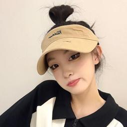 台灣現貨可扎馬尾遮陽帽子女夏季大簷顯臉小戶外運動太陽帽防紫外線空頂帽 歷史價格詳細信息