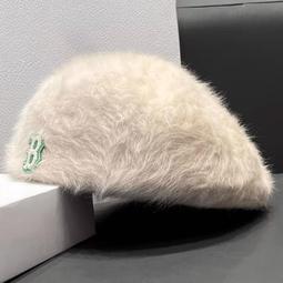 兔毛帽子女秋冬韓版顯白大頭圍針織貝雷帽冬季顯臉小蓓蕾畫家帽潮#促銷 #現貨 #可開發票 歷史價格詳細信息