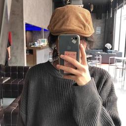 台灣現貨日系復古反戴前進帽網紅辣妹甜酷報童貝雷帽女大頭圍畫家帽顯臉小 歷史價格詳細信息