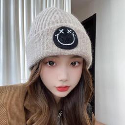 女冬季 針織毛球帽 韓版針織帽 保暖毛線帽 兔毛球球護耳帽 舒適保暖可愛 六色 現貨 歷史價格詳細信息
