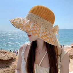 沙灘度假防晒可折遮陽帽 純手工編織帽 大帽簷防曬帽 遮陽帽 素面草帽 手工編織草帽 K811 歷史價格詳細信息