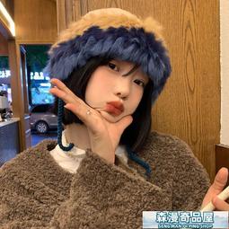 甜美韓版保暖護耳針織帽毛線帽子韓版女士兔毛帽 防寒毛帽 加厚加絨針織帽 秋冬防寒護耳帽保暖帽鴨舌帽貝雷帽 歷史價格詳細信息