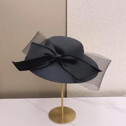 禮帽女赫本風黑色網紗宴會演出禮帽復古優雅秋冬時尚絲絨平頂帽子 歷史價格詳細信息