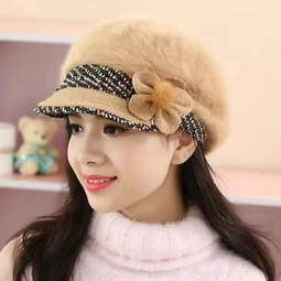 兔毛帽子女冬季加厚保暖護耳雷鋒帽可愛毛球針織帽2023新款毛絨帽 歷史價格詳細信息