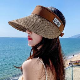 空頂帽子女 23新款夏季冰絲太陽帽 大簷遮陽帽 無痕一件式網紅鴨舌帽 無頂帽 戶外遮陽帽 韓國  防晒帽-滿299發貨唷~ 歷史價格詳細信息