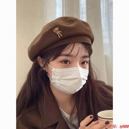 秋冬新款毛呢貝雷帽時尚韓版復古網紗遮臉八角帽女戶外百搭畫家帽 歷史價格詳細信息
