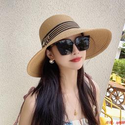 草帽法式可折疊草帽女新款夏季防曬遮陽帽海邊沙灘帽草編百搭盆帽 新品 歷史價格詳細信息
