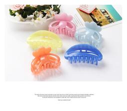 韓版大號愛心醋酸抓夾黑白格簡約鯊魚夾碎花撞色盤發抓星空發夾女 歷史價格詳細信息