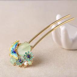 煙雨江南古風木質釵子新中式盤髮檀木髮簪簡約髮釵簪子日常女 歷史價格詳細信息