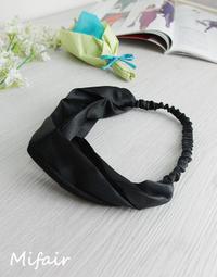 Mifair shop 韓國素面雪紡絲綢交叉髮帶＊手工製＊束髮髮帶髮箍＊黑粉＊韓系現貨+預購 價格比較,價格查詢,歷史價格詳細信息