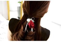 日韓髮圈 布藝 發卡超大蝴蝶結髮夾髮圈後腦勺夾馬尾彈簧髮飾跨境網紅爆款髮圈 頭飾 雙色髮圈 髮繩 【C-260】紅色頭花 歷史價格詳細信息