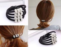 水鑽髮圈2023新款高端髮圈女扎馬尾高彈力耐用橡皮筋爆款網紅頭飾 歷史價格詳細信息