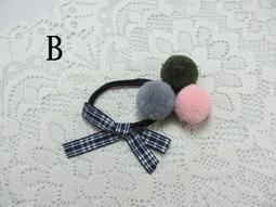 ~琴姐ㄉ店~F50E427~格子蝴蝶結與小毛球三條綁線O型髮束,O型髮圈.~C 歷史價格詳細信息