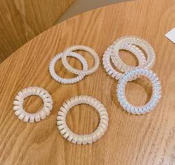 髮圈 電話線髮圈 髮束 髮飾 彈性髮圈 高彈力 韓版 髮繩 紮頭髮 橡皮筋 莫蘭迪 電話線髮圈 生活職人【P455】 歷史價格詳細信息