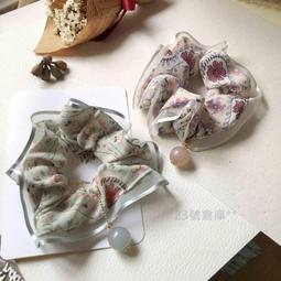 現貨實拍  韓國 樹葉圖騰 綁帶 珍珠(仿) 大腸髮束 髮圈  **23號倉庫**0308005 歷史價格詳細信息