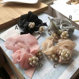 現貨實拍  韓國 樹葉圖騰 綁帶 珍珠(仿) 大腸髮束 髮圈  **23號倉庫**0308005 歷史價格詳細信息