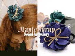 ☆韓國進口-氣質雅調 簡單雙圓圈水晶鑽緞帶髮圈/髮箍(800-57-1)星燦灰黑*(現貨) 歷史價格詳細信息