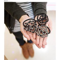 ☆韓國進口-低調優雅宴會風格 手工晶亮串珠 緞帶髮圈/髮箍(700-79-1)*(現貨特價) 歷史價格詳細信息