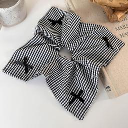 黑色大髮圈韓國網紅法式復古扎頭髮橡皮筋髮圈春季小眾髮飾女 歷史價格詳細信息