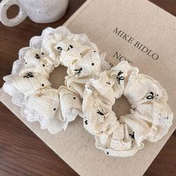 布藝花朵髮圈女韓國進口髮飾頭飾時尚髮夾髮圈扎發頭繩橡皮筋頭花 歷史價格詳細信息