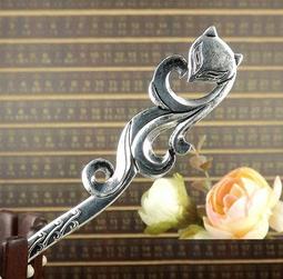 D0129-2_嫵媚狐狸造型金色復古髮簪古典髮簪 歷史價格詳細信息