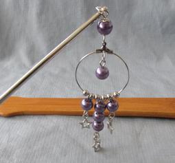 D0142-2_扇圓粉晶古典髮簪步搖髮簪 歷史價格詳細信息