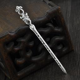 D0130-5_復古珍珠彩鑽苗銀鏤空水滴古典髮簪 步搖髮釵 歷史價格詳細信息