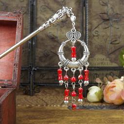 D0129-2_嫵媚狐狸造型金色復古髮簪古典髮簪 歷史價格詳細信息