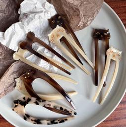 醋酸u型髮簪女高級感2023新款簡約大號盤髮器簪子髮釵u形髮夾 歷史價格詳細信息