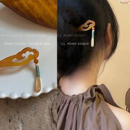 【血拼好貨】原創新中式複古珠子發簪女現代簡約百搭簪子女古風漢服配飾發釵 歷史價格詳細信息