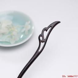 手工古風復古發簪頭飾漢服旗袍步搖白色水滴黑檀木簪子盤發日常女-新店特惠 歷史價格詳細信息