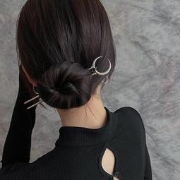 金屬簪子簡約日常髮簪簡約女甜美風法式盤髮神器2022新款髮飾 歷史價格詳細信息