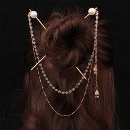 漢服髮飾全套珍珠花流蘇步搖盤頭冠簪釵對邊夾配耳環宮廷復古裝風 歷史價格詳細信息