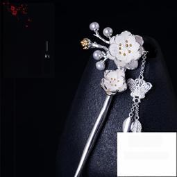 玉簪 髮簪 簪子 步搖流蘇純銀發簪梅花盤發發簪頭釵超仙復古風流蘇古簪子頭飾包郵 歷史價格詳細信息