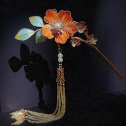 復古漢服髮飾春仔花纏花髮簪DIY套件靜嵐蠶絲線古風髮飾髮簪 歷史價格詳細信息