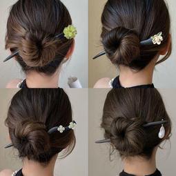 髮簪《年華》發簪盤發高級感吊墜簡約黑檀木發釵木質古風小眾珍珠簪子髮飾    路購 歷史價格詳細信息